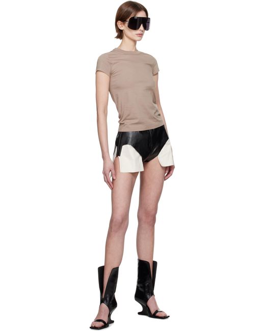 Rick Owens トープ Hollywood Cropped Level Tシャツ Black