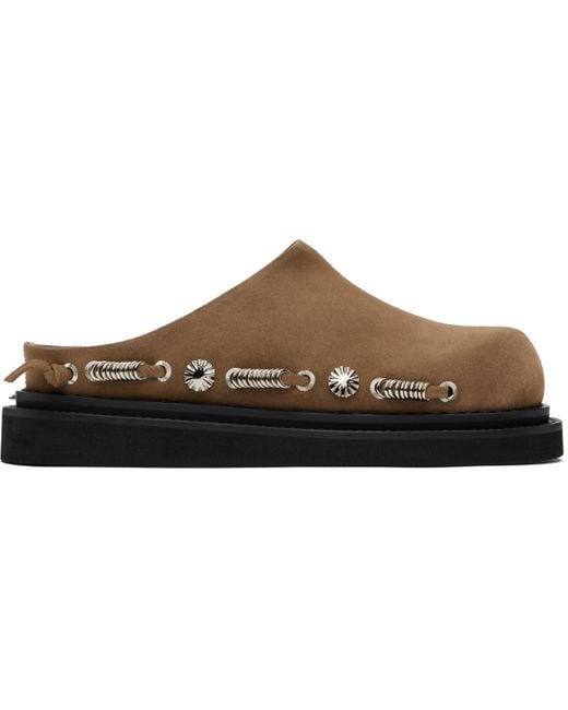 Toga Black Tan Suede Slip-On Loafers