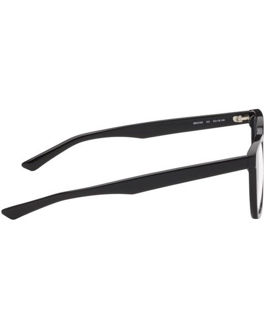 Balenciaga Black Square Glasses for men