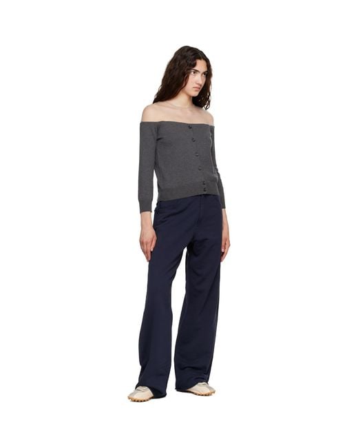 MM6 by Maison Margiela Blue Cotton Lounge Pants