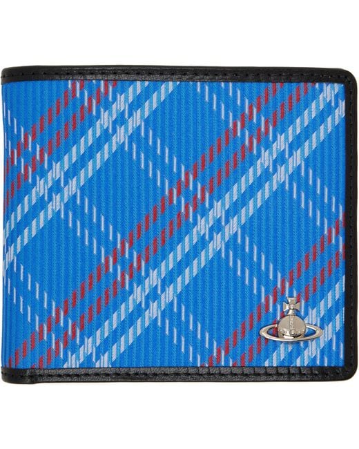 Vivienne Westwood Blue Billfold Wallet for men