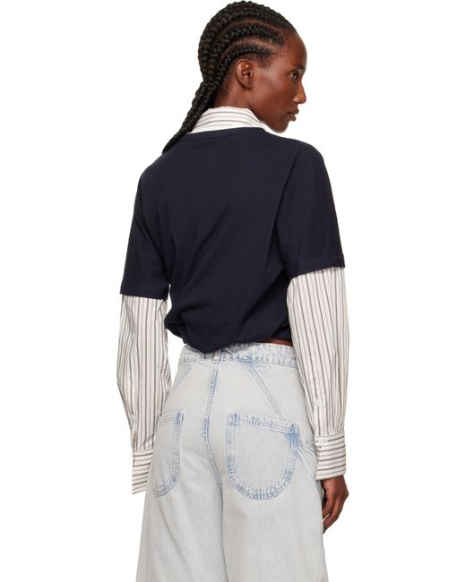 we11done Blue Layered Twist Top