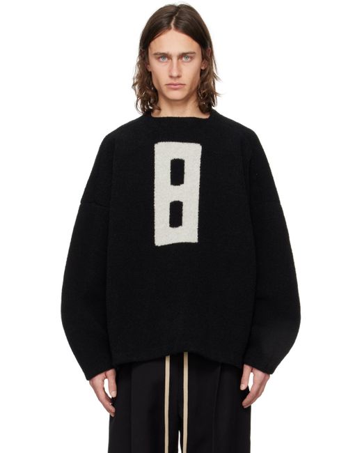 Fear Of God Black Jacquard Sweater for men