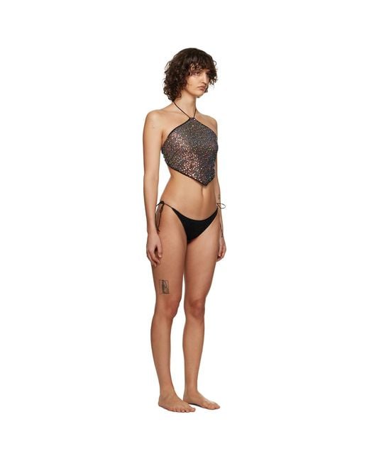 Oseree Black Lumière Bikini Bottoms