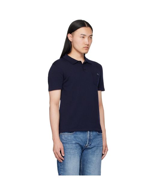 A.P.C. Blue Gide Polo for men