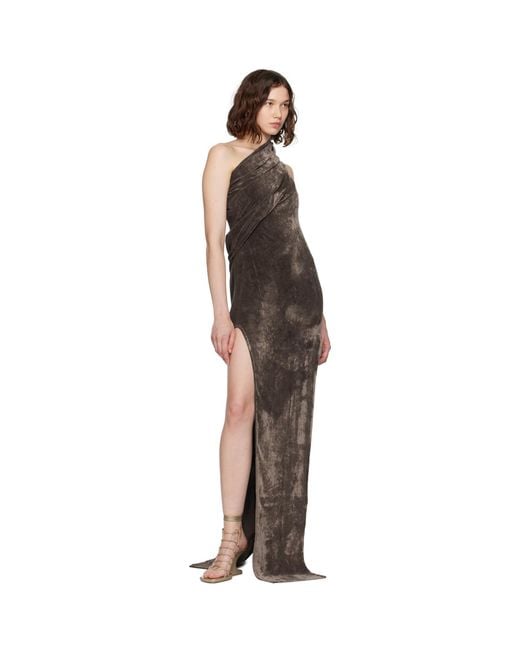 Rick Owens Black Concordians Athena Arrowhead Maxi Dress