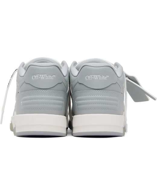 Off-White c/o Virgil Abloh Gray Out Of Office Calf Leather Sneakers for men