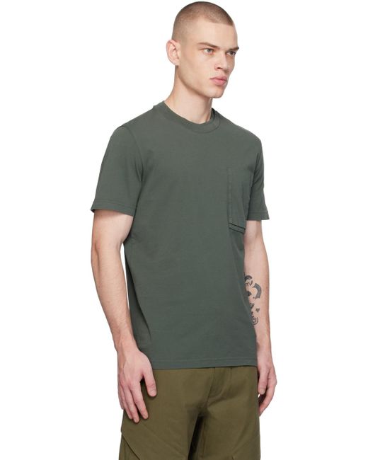 T-shirt vert à poche plaquée Moncler pour homme en coloris Green