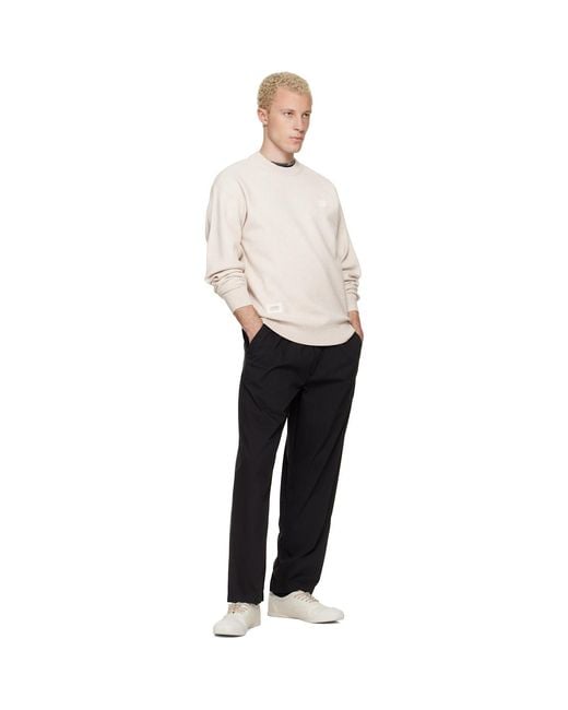 Aape By A Bathing Ape Black 'Aape Now' Woven Trousers for men