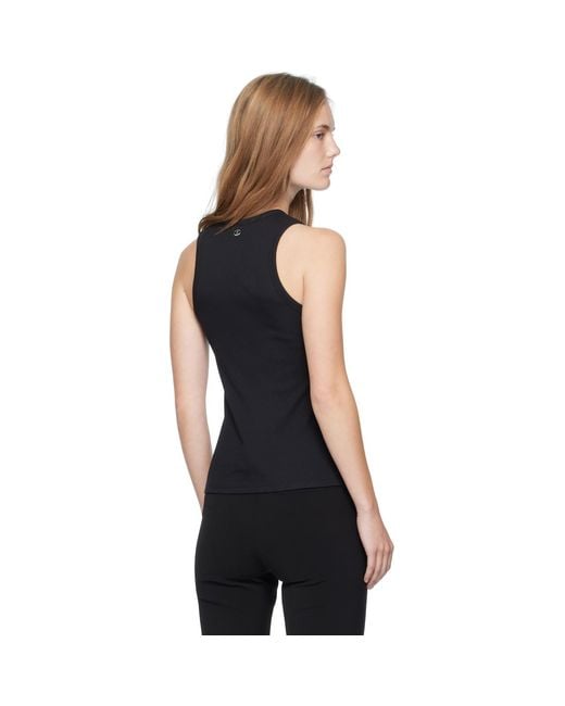 Rabanne Black Cotton Tank Top