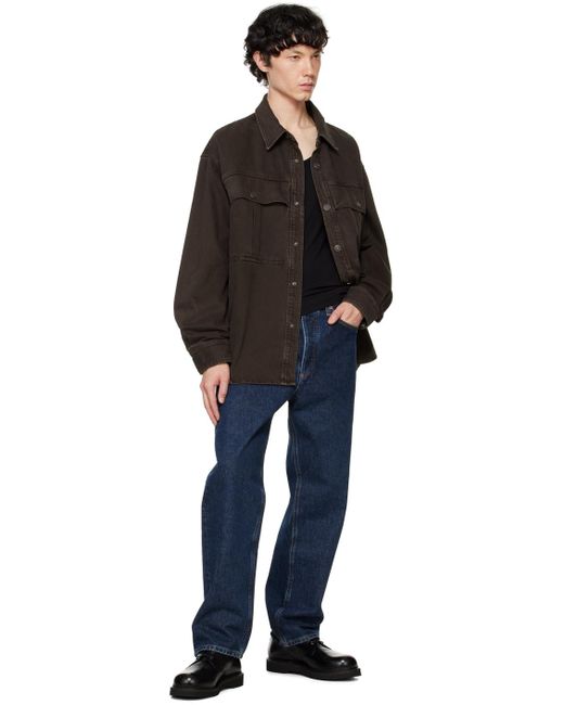 Agolde Black Axel Denim Shirt for men