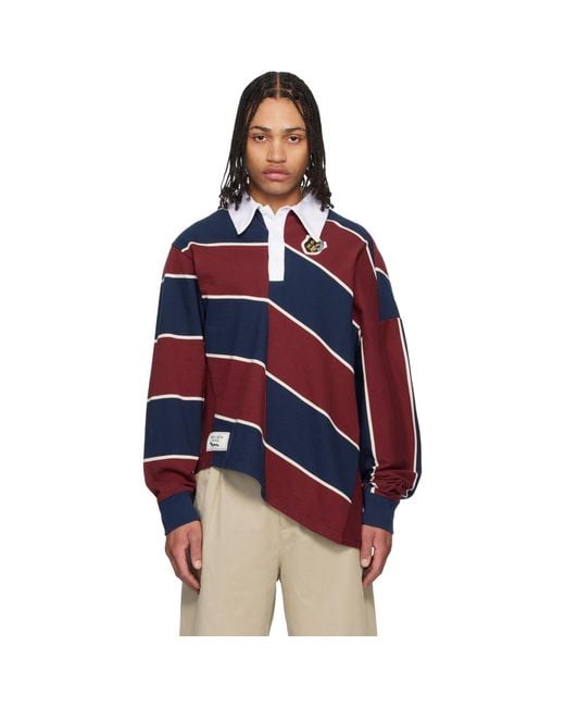 Charles Jeffrey Blue Warped Polo for men