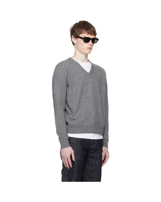 Entire studios Black Knit V Neck Sweater for men
