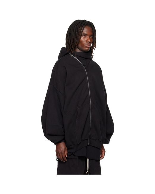 Rick Owens Black Tower Mountain Hun Hoodie for men