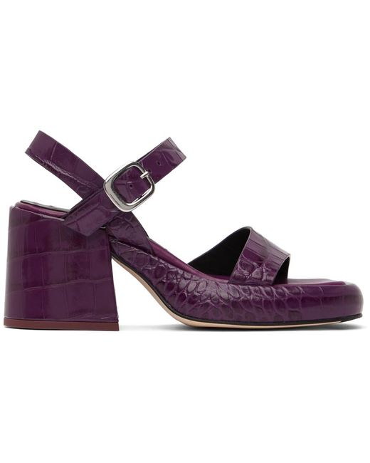 Miista Purple Beverly Heeled Sandals