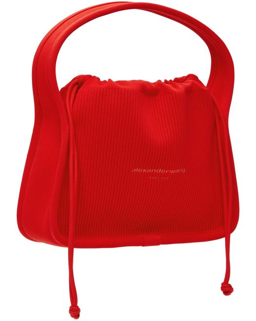 Petit sac ryan rouge en tricot côtelé Alexander Wang en coloris Red