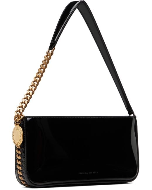 Stella McCartney Black Frayme Baguette Shoulder Bag