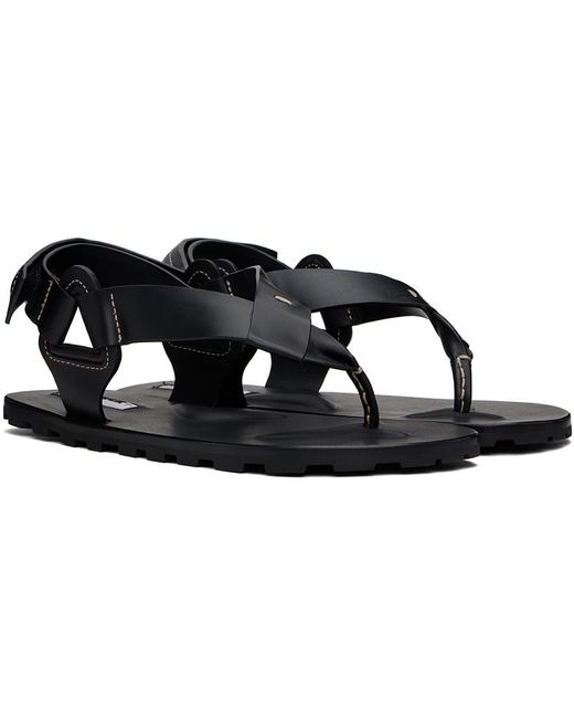 Jil Sander Black Strap Sandals for men