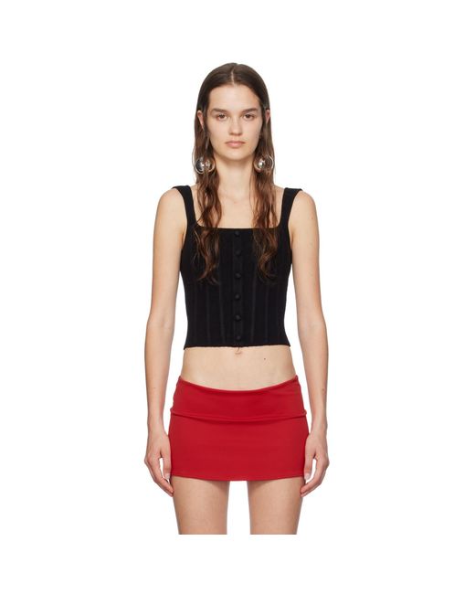 GUIZIO Red Full Length Knit Corset