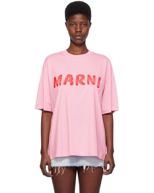 Marni Pink Printed T-shirt