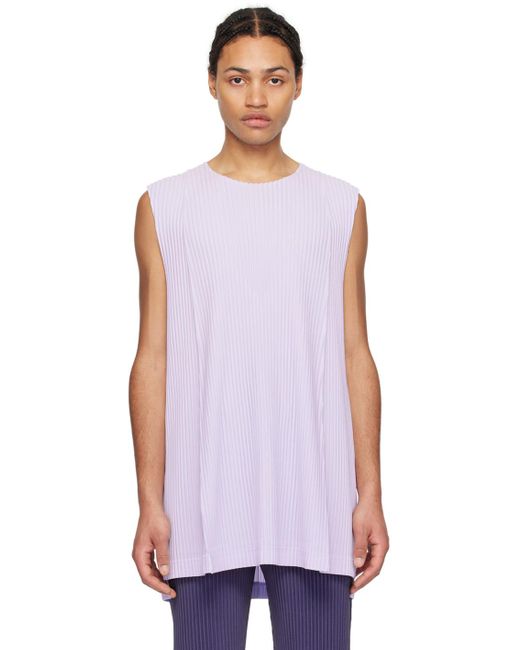 Homme Plissé Issey Miyake Homme Plissé Issey Miyake Purple Monthly Color February Tank Top for men