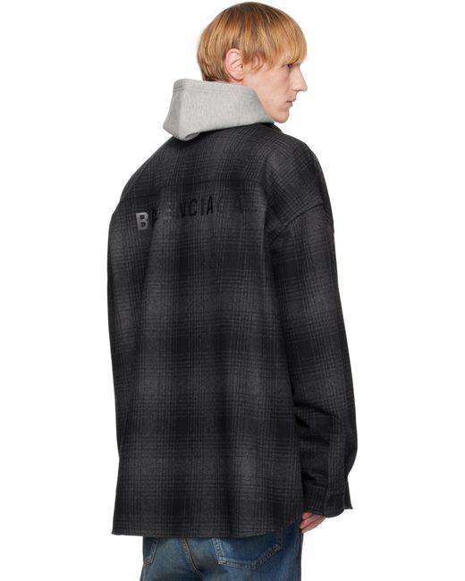 Balenciaga Blue Oversized Shirt for men