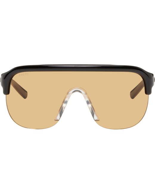 Gucci Black Shield Sunglasses for men