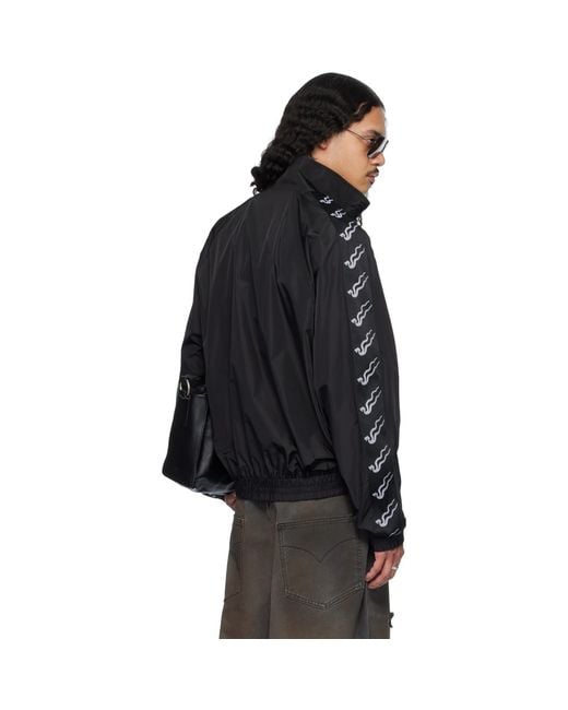 Lu'u Dan Black Windbreaker-D Jacket for men