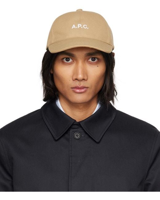 A.P.C. Black Charlie Cap for men