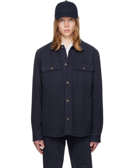 A.P.C. Blue . Navy Alessio Jacket for men