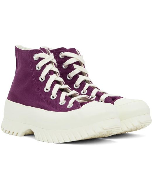 Converse Black Purple Chuck Taylor All Star lugged 2.0 Sneakers