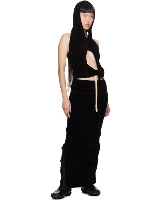 OTTOLINGER Black Hooded Maxi Dress