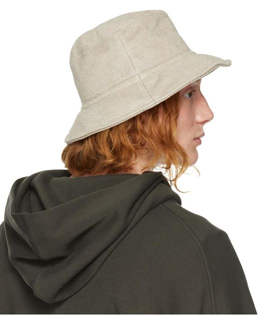 The Row Black Ssense Exclusive Issyh Bucket Hat for men
