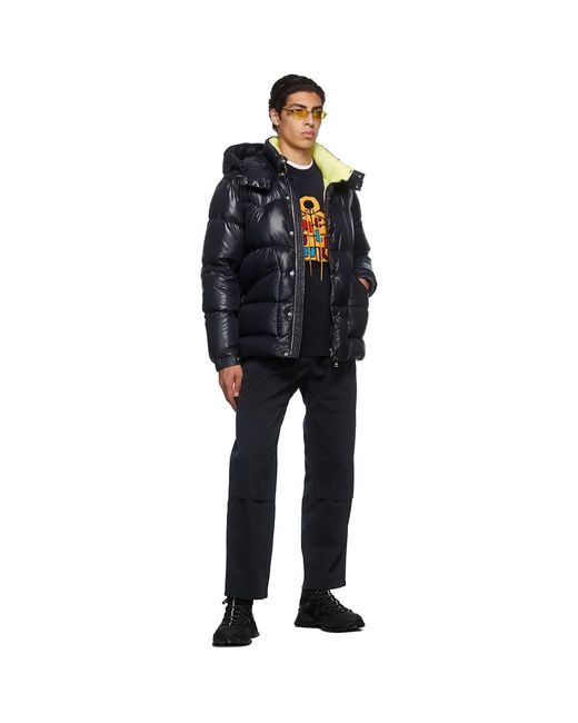 Moncler Black Logo Down Jacket for men