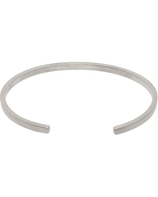 MM6 by Maison Margiela Black Numeric Minimal Signature Cuff Bracelet for men