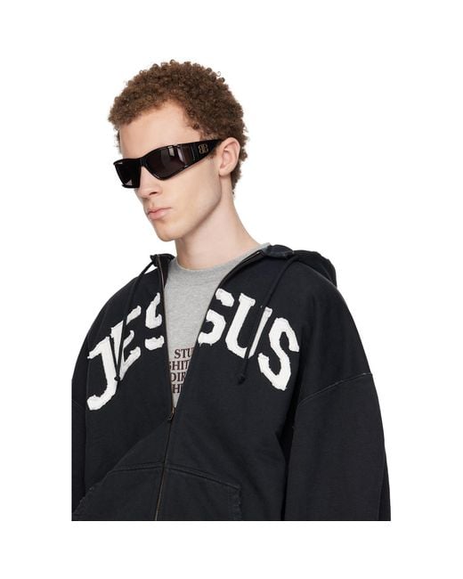 Balenciaga Black Sunset D-Frame Sunglasses for men
