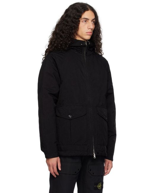 メンズ Stone Island ブラック 41649 David-Tc ダウンジャケット Black