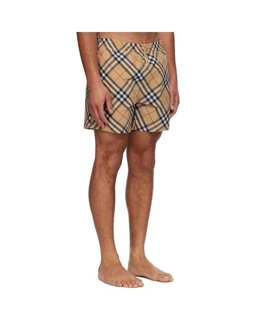 Burberry Multicolor Check Swim Shorts for men