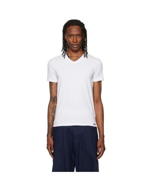 Tom Ford White V-Neck T-Shirt for men
