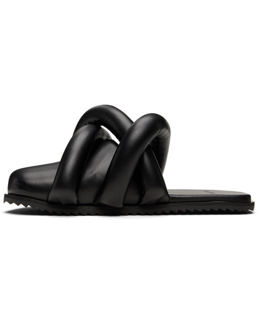 Yume Yume Black Closed Toe Tyre Slide Loafers
