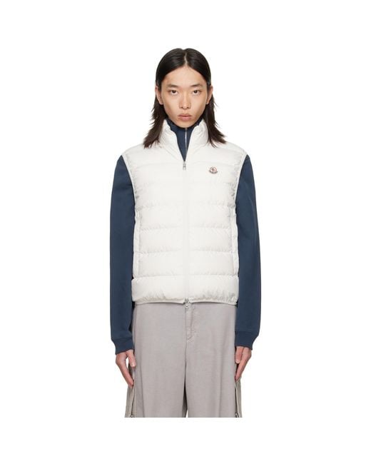 Moncler Black Off- Contrin Down Vest for men