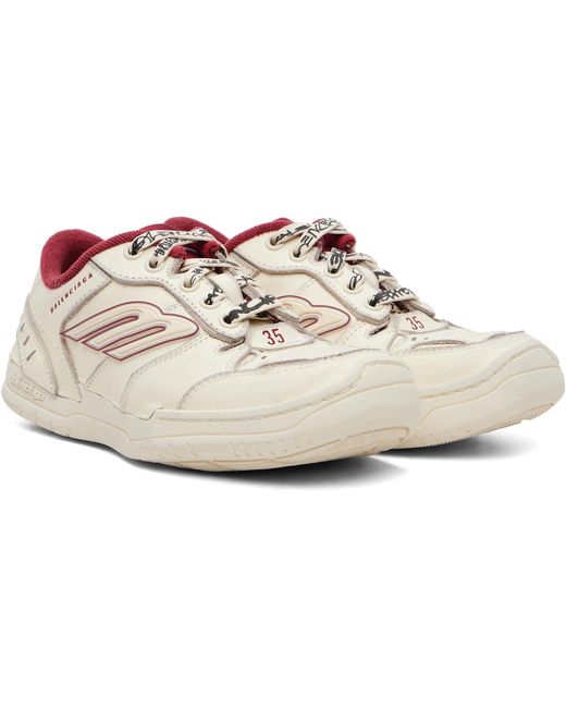 Balenciaga White Off- Hamptons Medium Worn-Out Sneakers