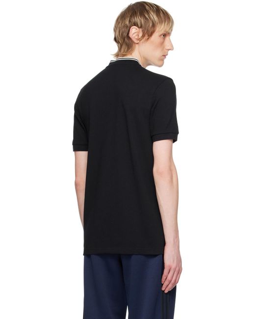 メンズ Fred Perry F Perry ボンバーカラー ポロシャツ Black