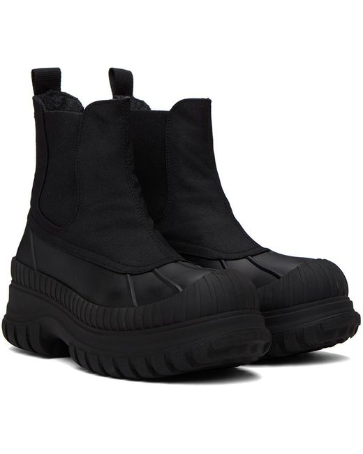 Ganni Black Outdoor Chelsea Boots