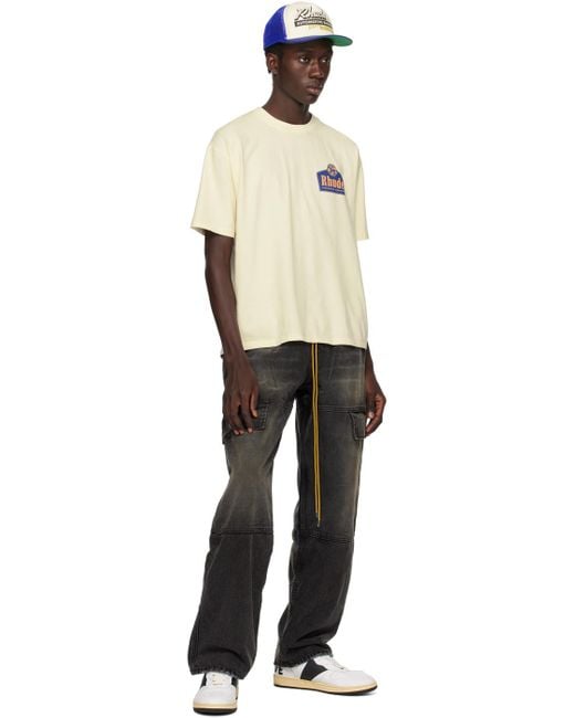 【関税込み】Rhude ブラック Grand Cru Tシャツ Rhude Men's Grand Cru T-Shirt in Vintage Black Rhude