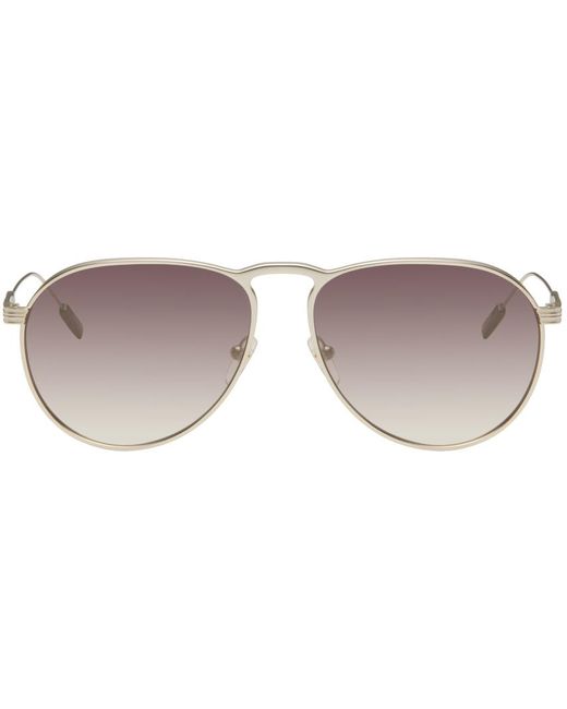 Zegna Black Gold Aviator Sunglasses for men