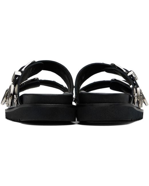 Toga Virilis Black Buckle Sandals for men