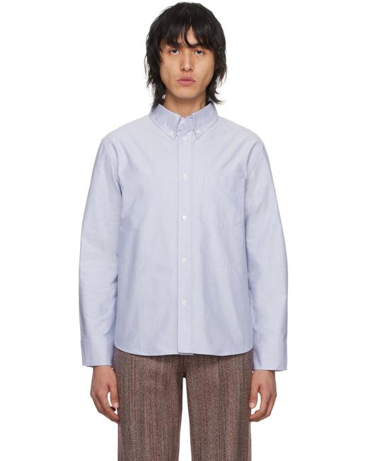 Chemise bleue à poche Marni pour homme en coloris White