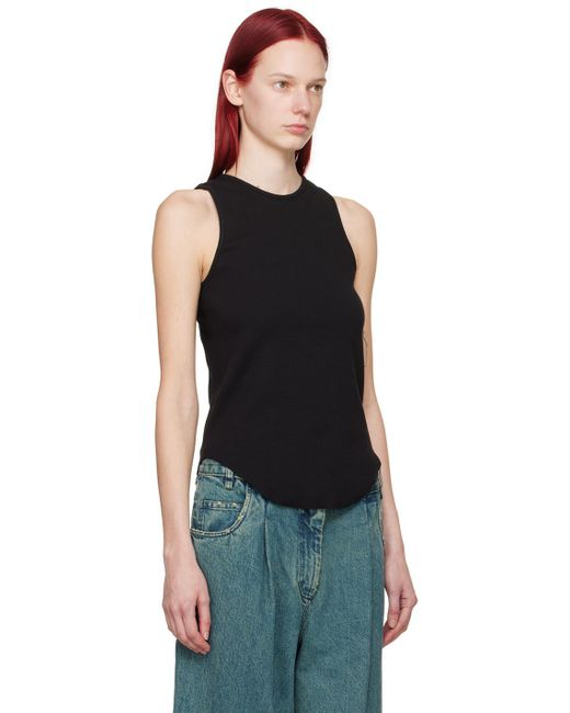 Song For The Mute Black Raw Edge Tank Top