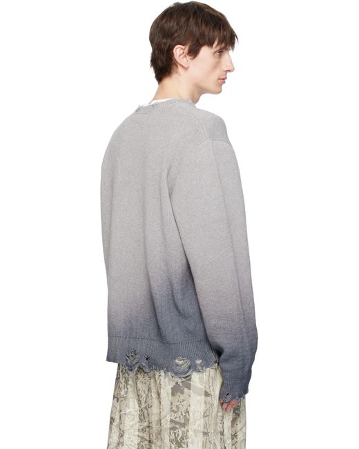 Dime Gray Cat Knit Sweater for men
